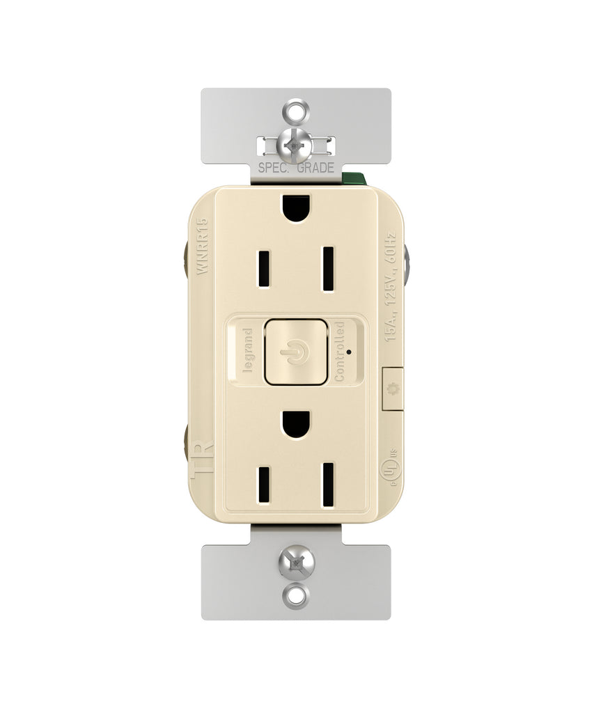 Legrand - WNRR15LA - Smart 15A Outlet with Netatmo - radiant - Light Almond