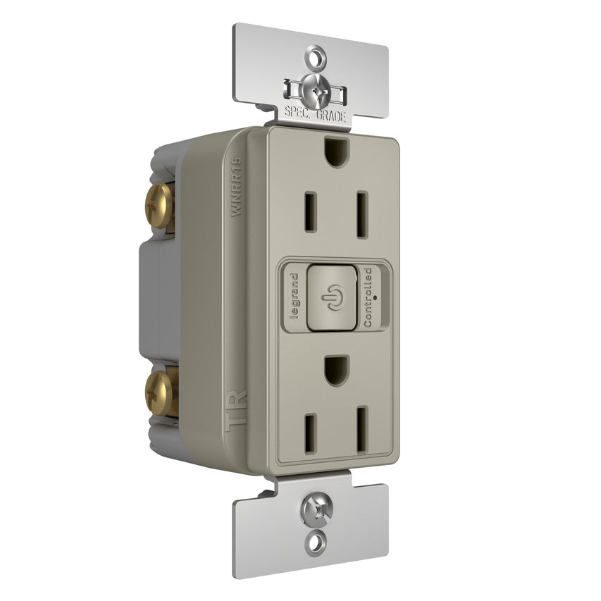 Legrand - WNRR15NI - Smart 15A Outlet with Netatmo - radiant - Nickel