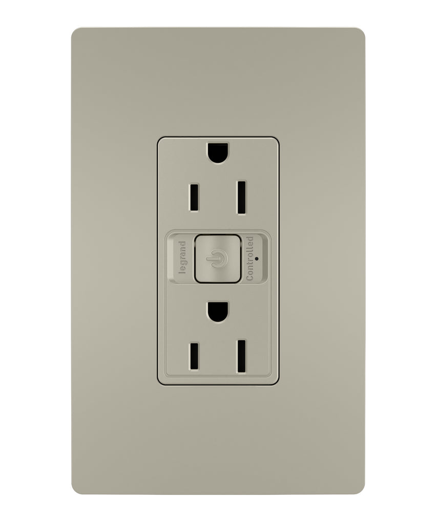 Legrand - WNRR15NI - Smart 15A Outlet with Netatmo - radiant - Nickel