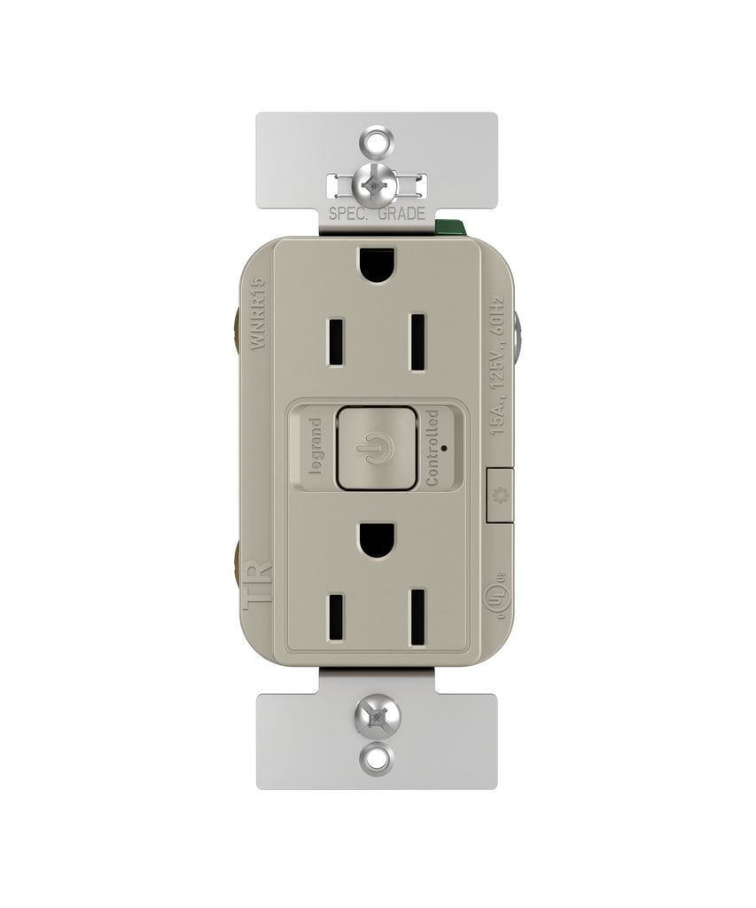 Legrand - WNRR15NI - Smart 15A Outlet with Netatmo - radiant - Nickel