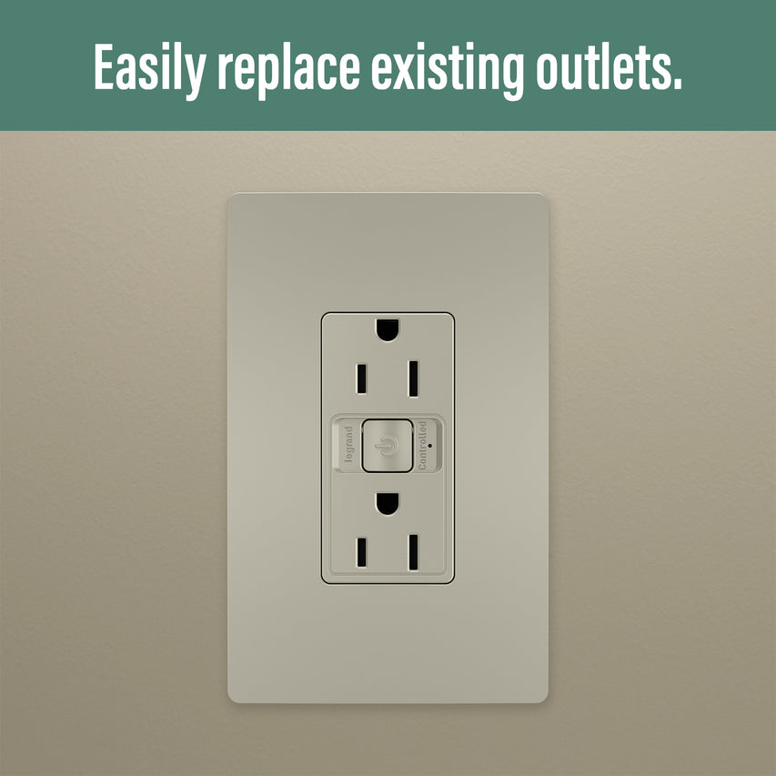 Legrand - WNRR15NI - Smart 15A Outlet with Netatmo - radiant - Nickel