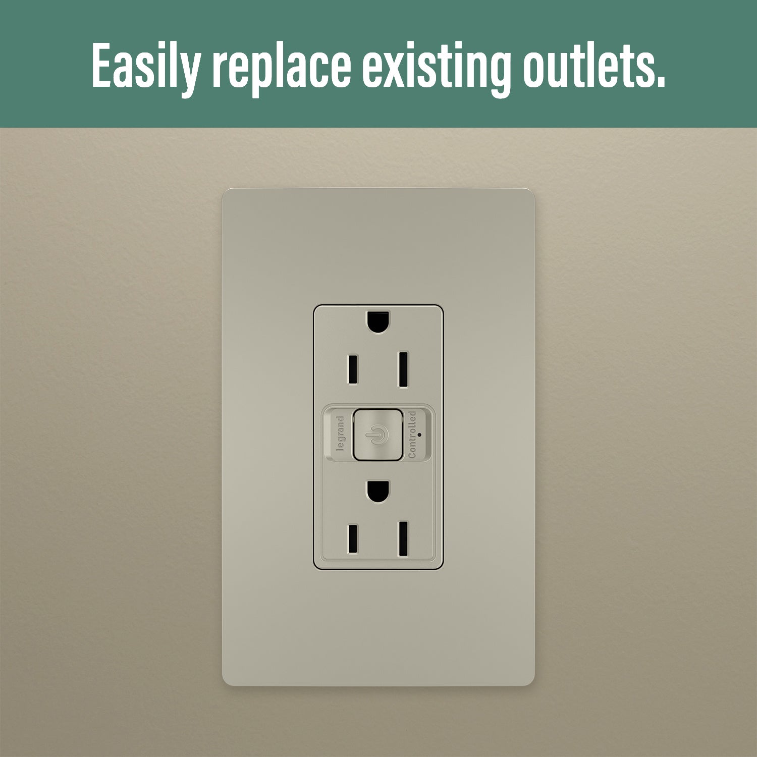 Legrand - WNRR15NI - Smart 15A Outlet with Netatmo - radiant - Nickel