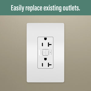 Legrand - WNRR20WH - Smart 20A Outlet with Netatmo - radiant - White