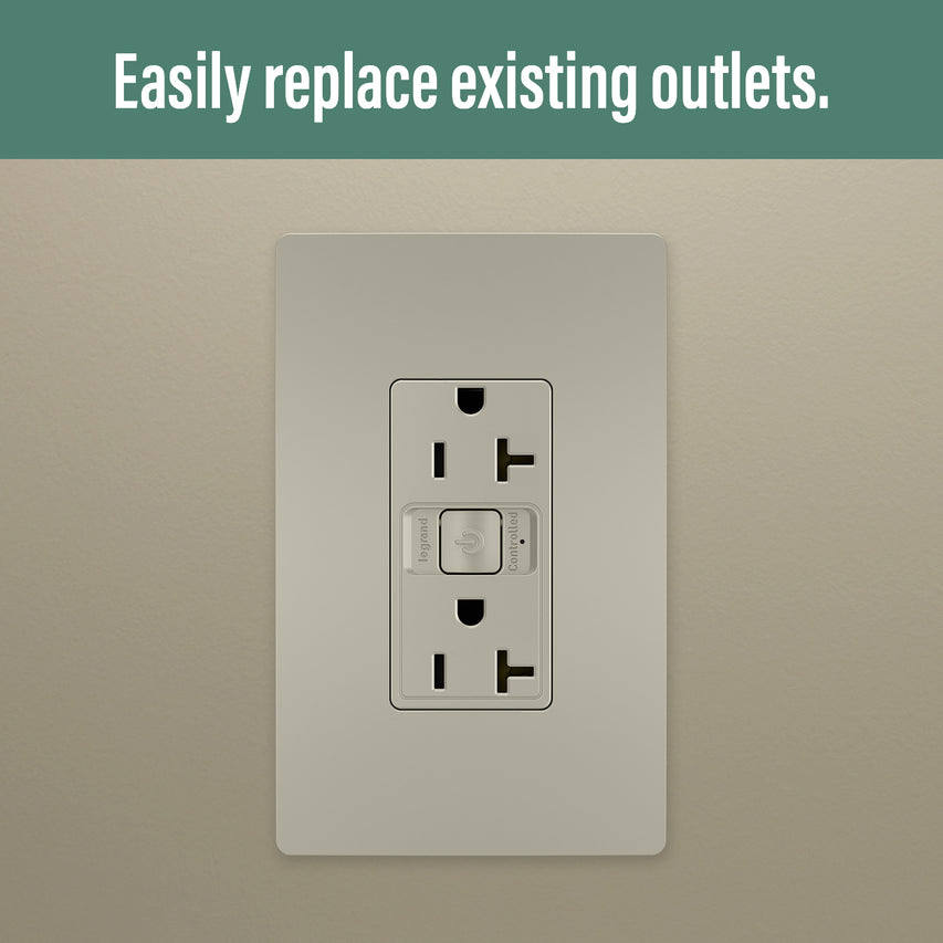 Legrand - WNRR20NI - Smart 20A Outlet with Netatmo - radiant - Nickel
