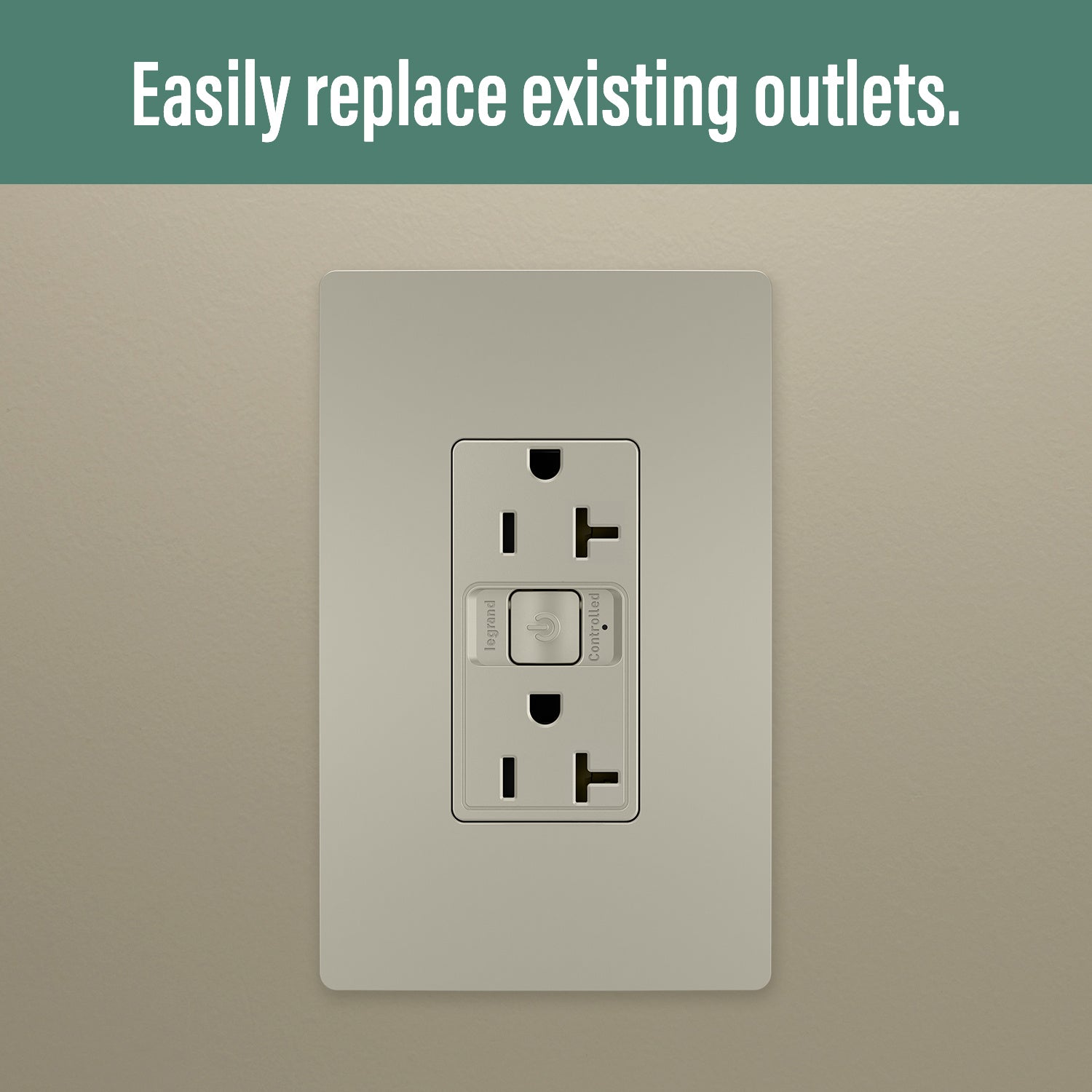 Legrand - WNRR20NI - Smart 20A Outlet with Netatmo - radiant - Nickel