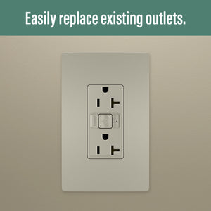 Legrand - WNRR20NI - Smart 20A Outlet with Netatmo - radiant - Nickel