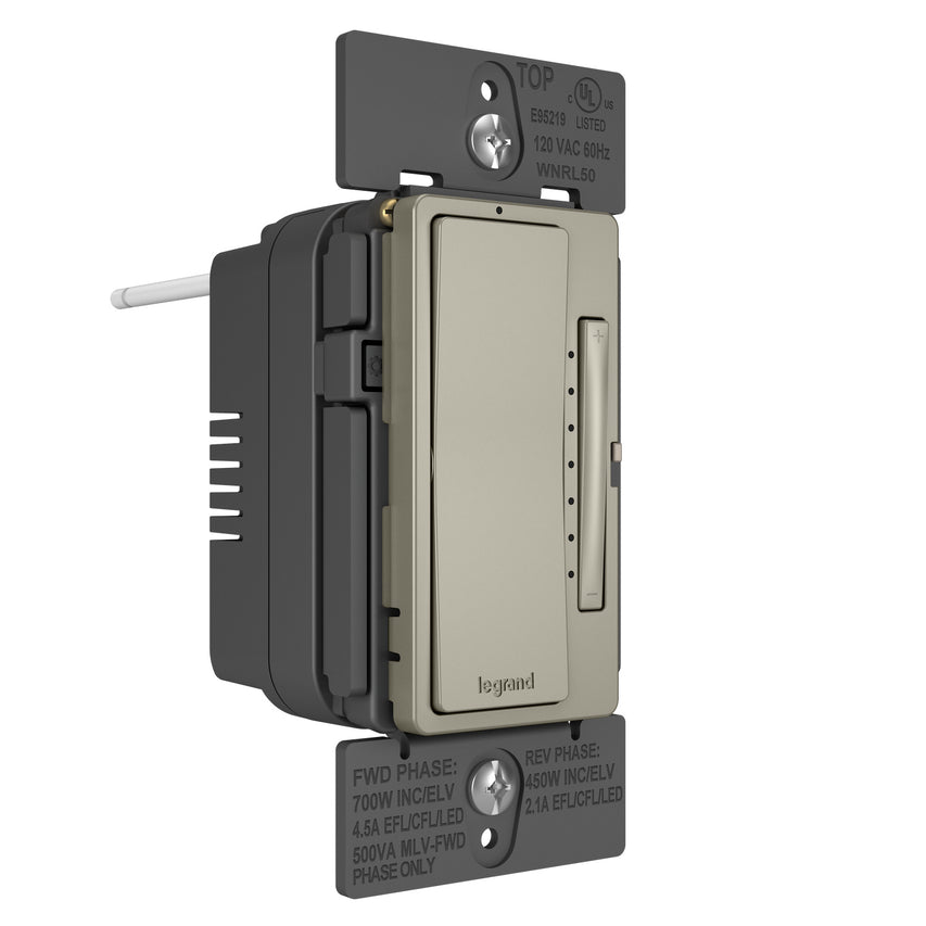Legrand - WNRL50NI - Smart Tru-Universal Dimmer with Netatmo - radiant - Nickel