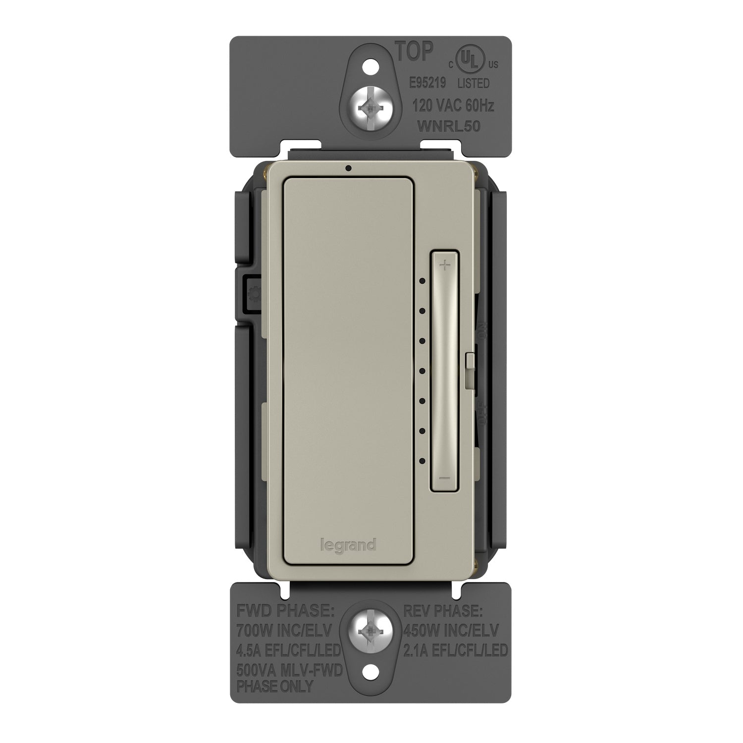 Legrand - WNRL50NI - Smart Tru-Universal Dimmer with Netatmo - radiant - Nickel