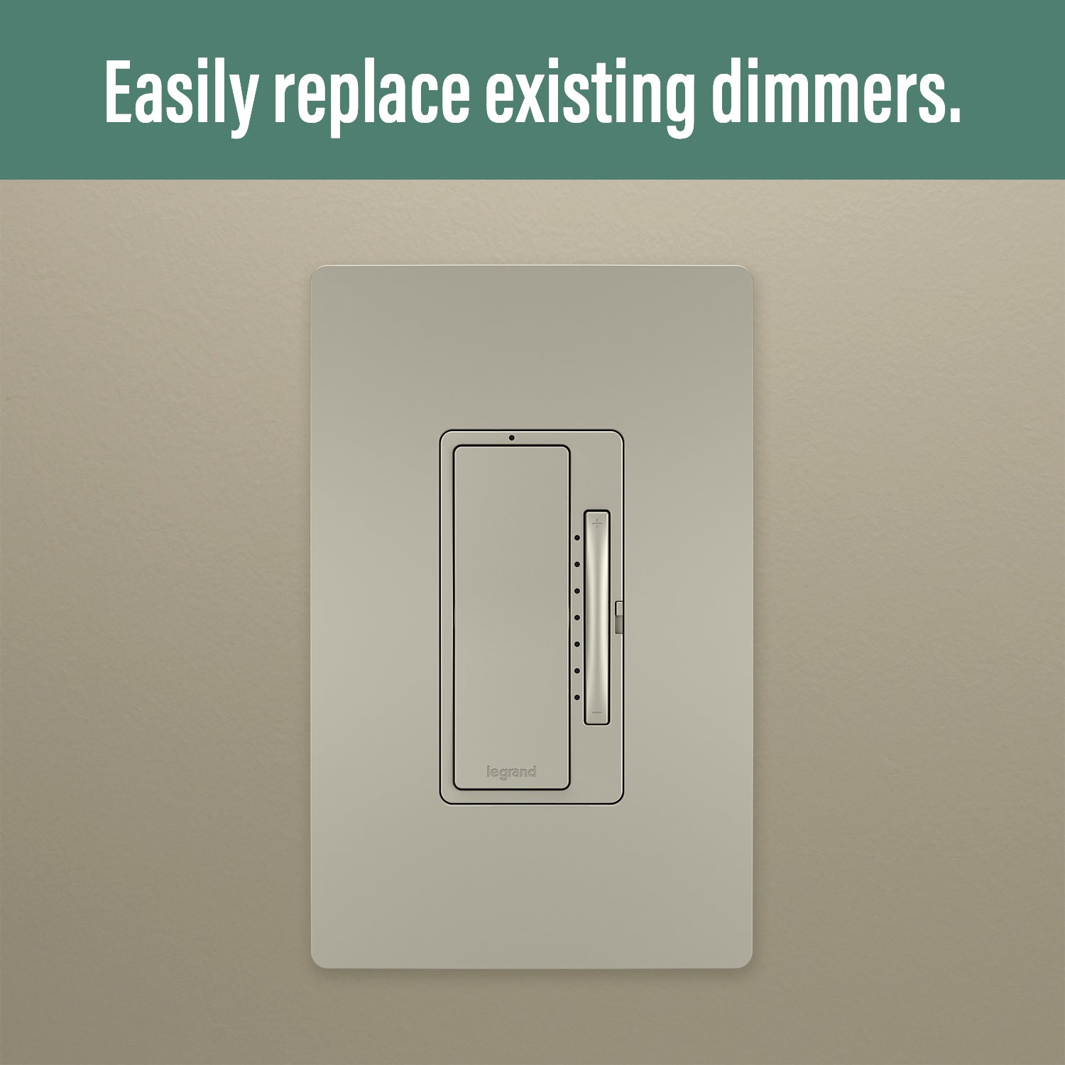 Legrand - WNRL50NI - Smart Tru-Universal Dimmer with Netatmo - radiant - Nickel