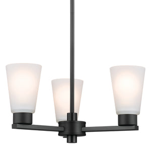 Kichler - 52435BK - Three Light Chandelier - Stamos - Black