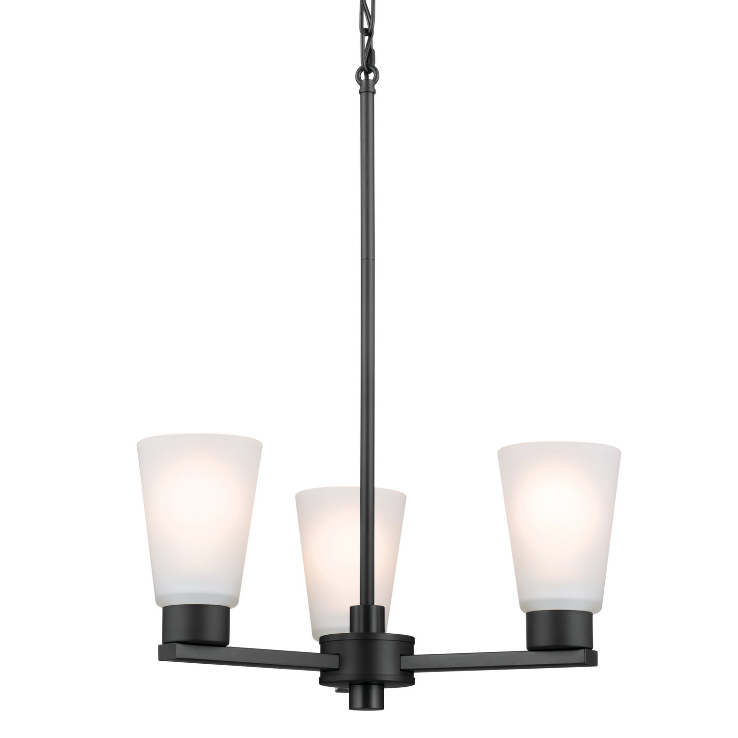 Kichler - 52435BK - Three Light Chandelier - Stamos - Black