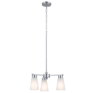 Kichler - 52435NI - Three Light Chandelier - Stamos - Brushed Nickel