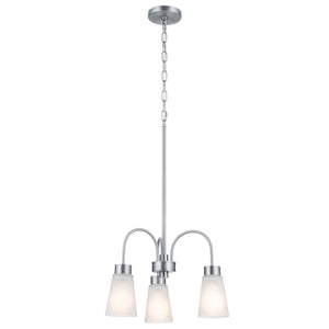 Kichler - 52442NI - Three Light Chandelier - Erma - Brushed Nickel