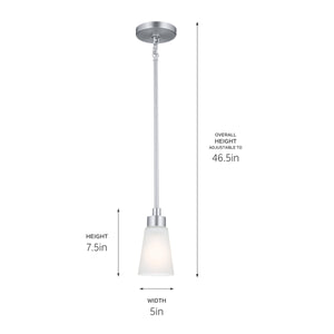 Kichler - 52444NI - One Light Mini Pendant - Erma - Brushed Nickel