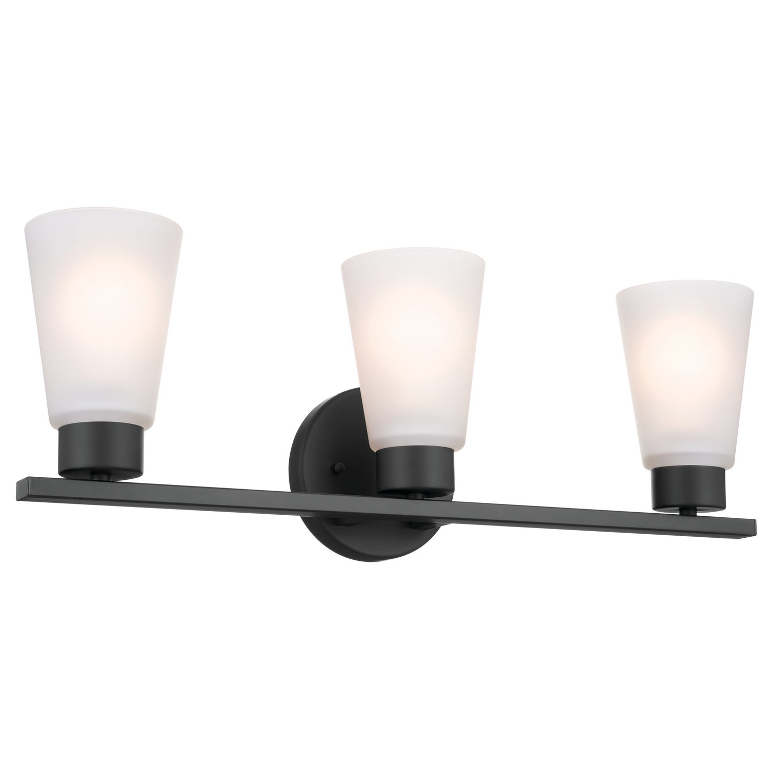 Kichler - 55121BK - Three Light Bath - Stamos - Black