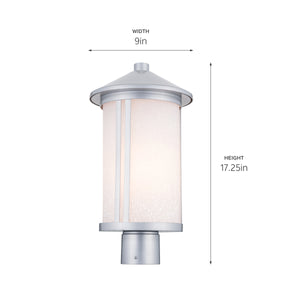 Kichler - 59101BA - One Light Outdoor Post Lantern - Lombard - Brushed Aluminum