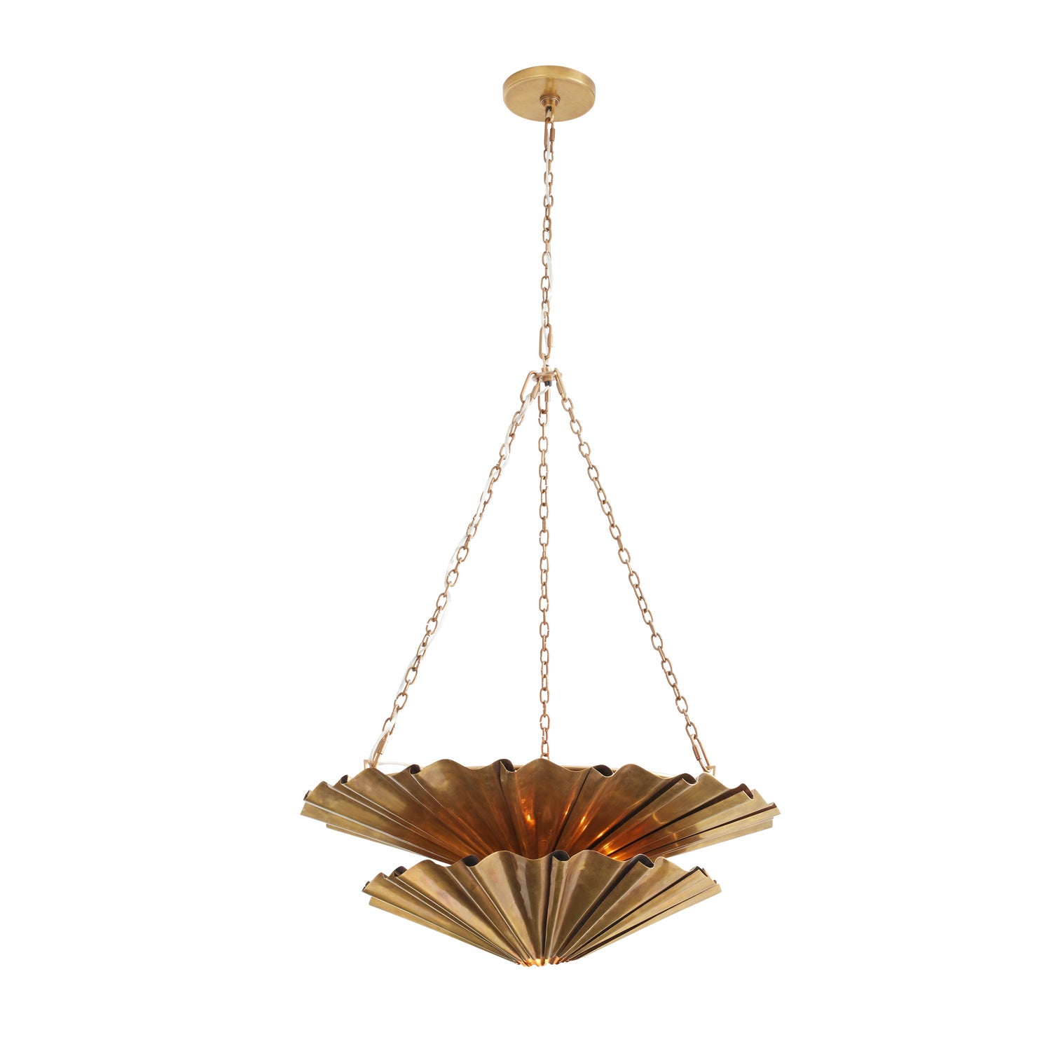 Arteriors - 42040 - Nine Light Chandelier - Katya - Vintage Brass