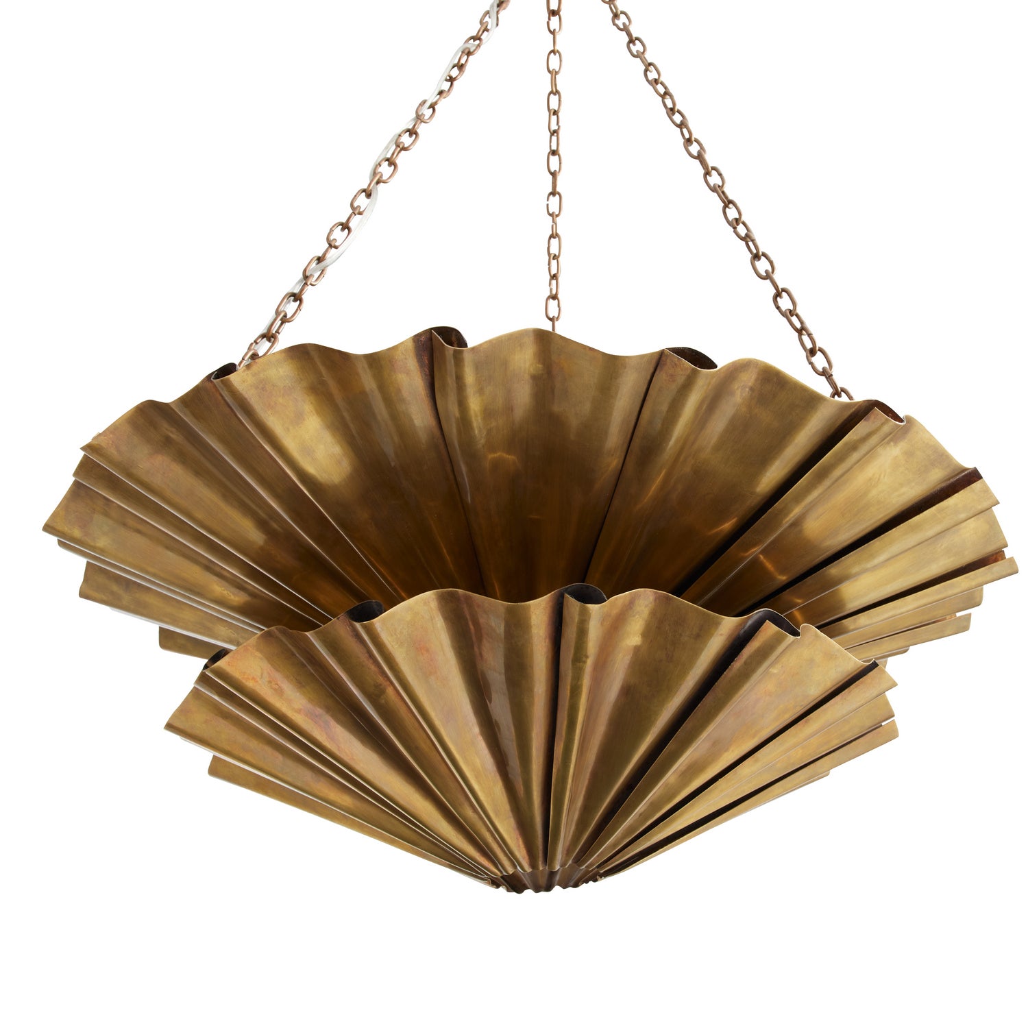 Arteriors - 42040 - Nine Light Chandelier - Katya - Vintage Brass