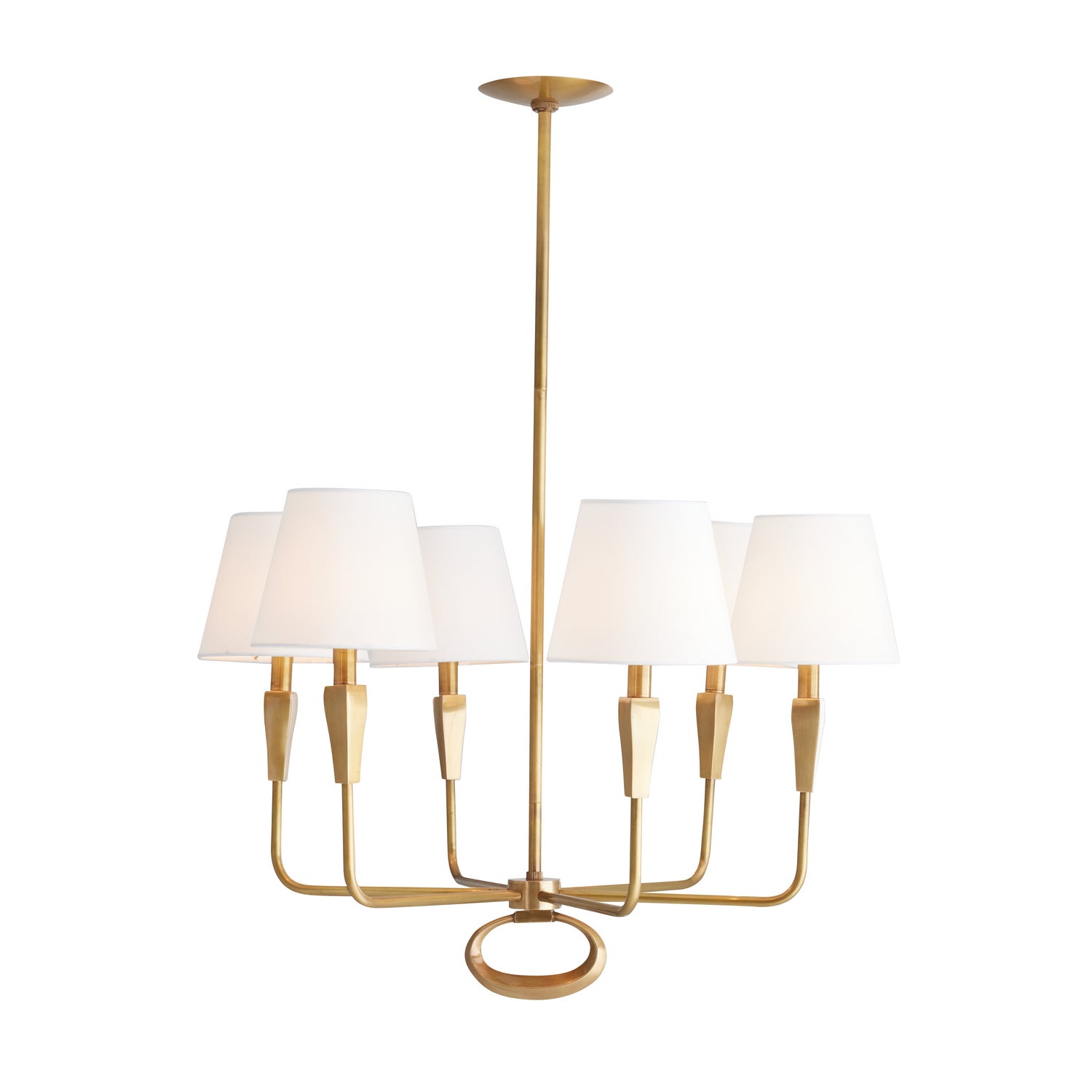 Arteriors - 82018 - Six Light Chandelier - Jeremiah - Vintage Brass