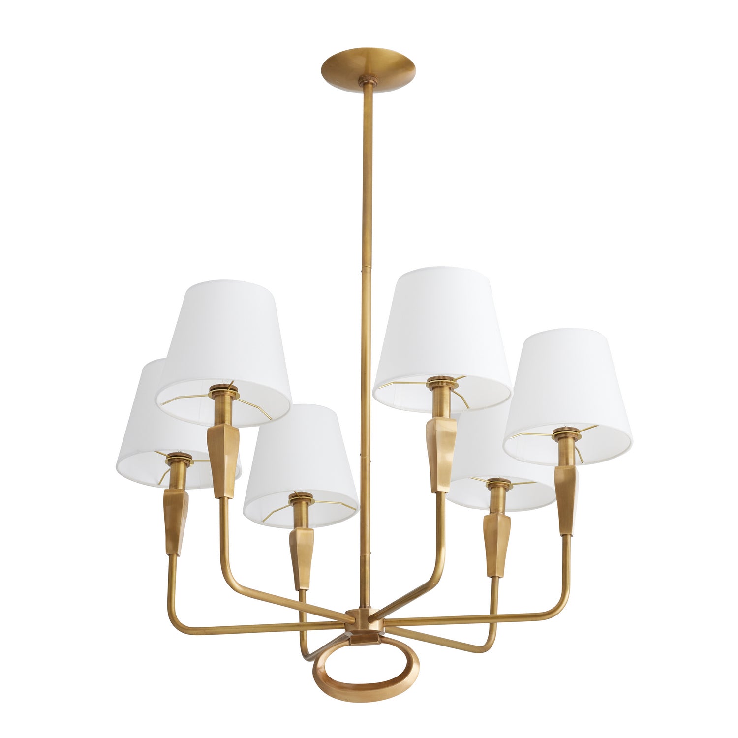 Arteriors - 82018 - Six Light Chandelier - Jeremiah - Vintage Brass