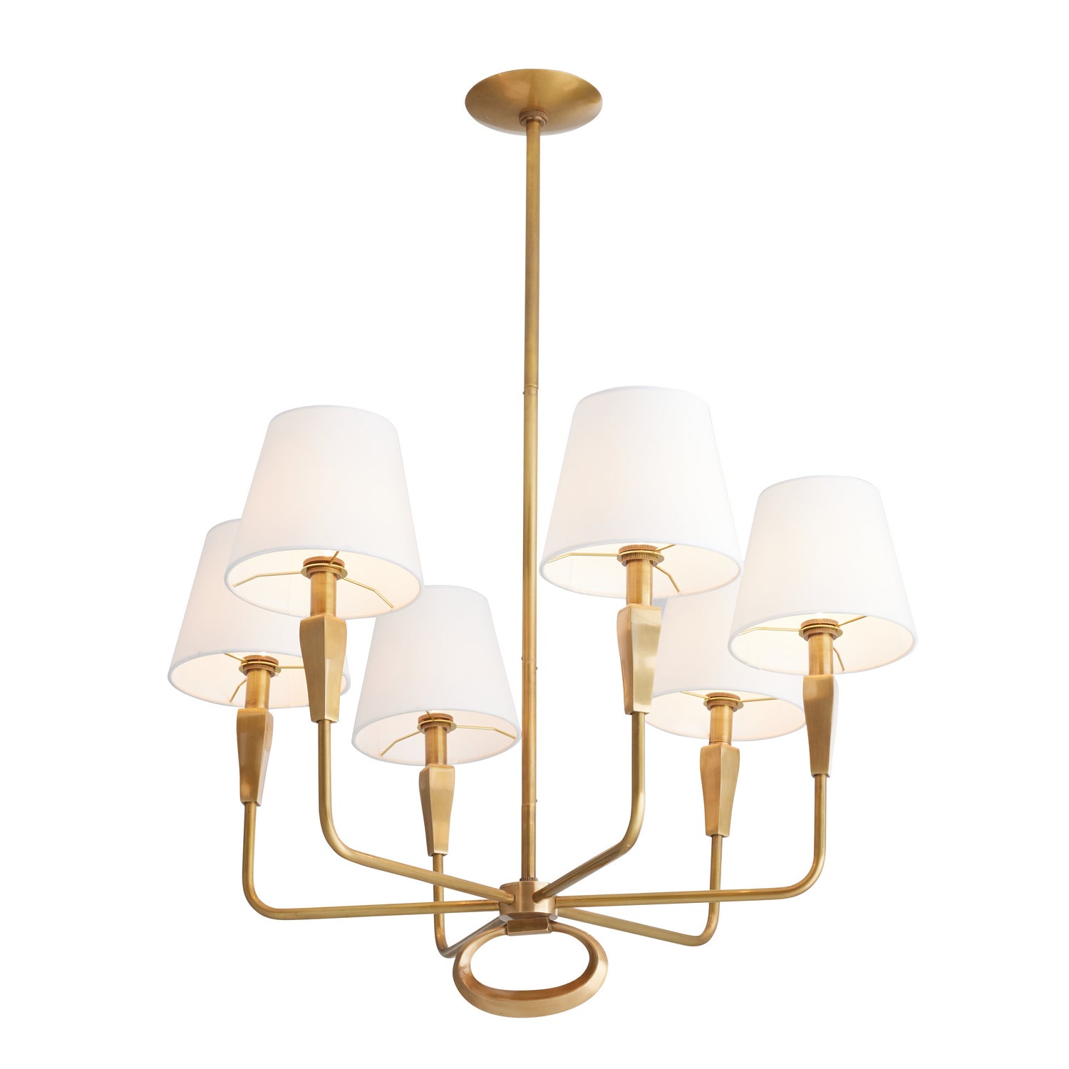 Arteriors - 82018 - Six Light Chandelier - Jeremiah - Vintage Brass