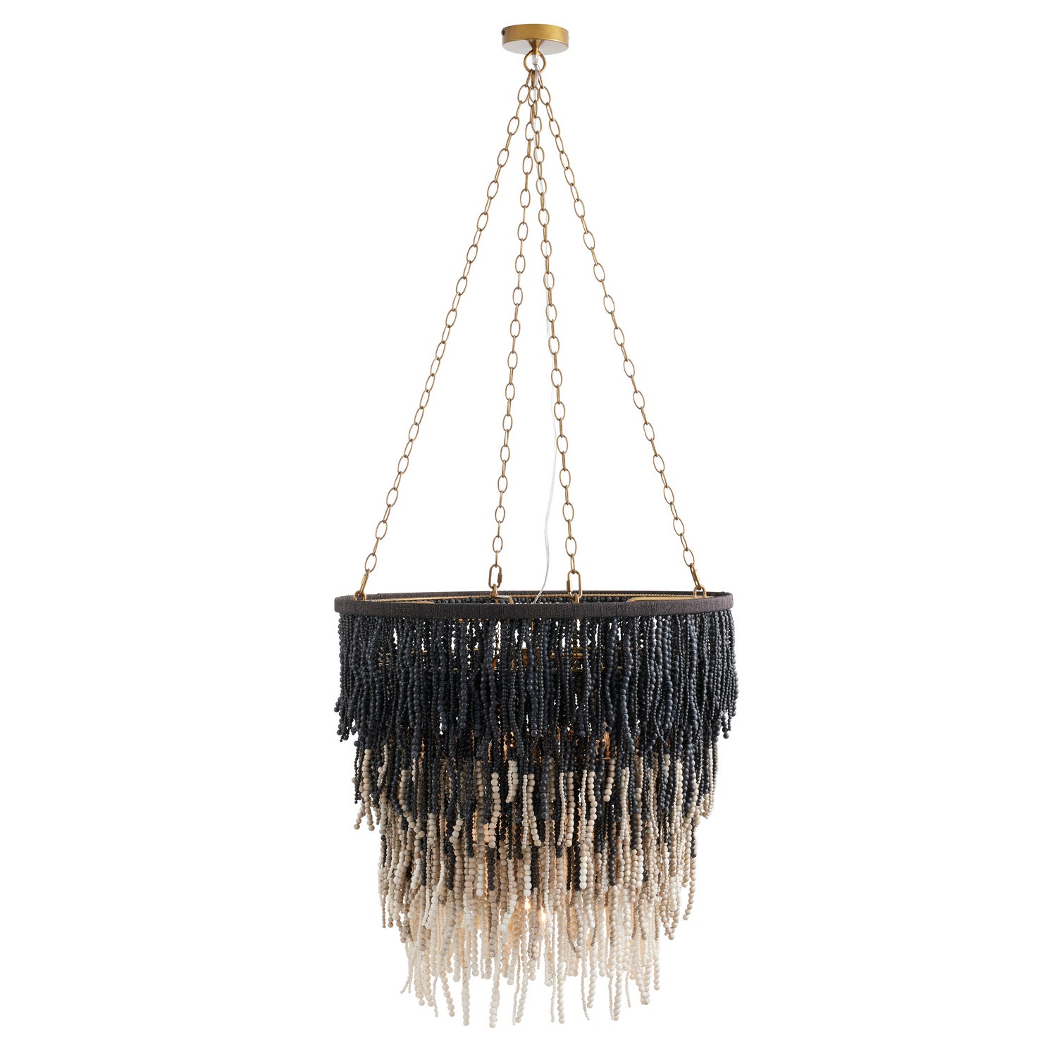 Arteriors - 85024 - Five Light Chandelier - Lizzy - Black, White and Gray