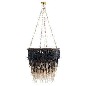 Arteriors - 85024 - Five Light Chandelier - Lizzy - Black, White and Gray