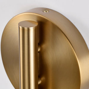 Nuvo Lighting - 60-7392 - One Light Wall Sconce - Trilby - Matte White / Burnished Brass