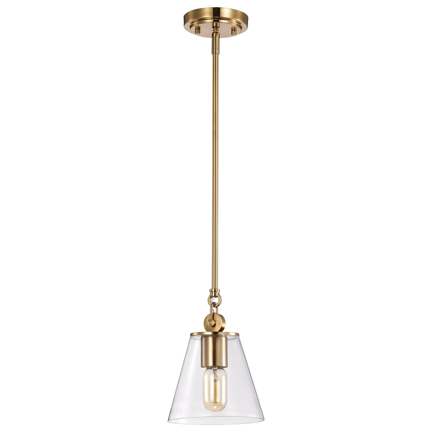 Nuvo Lighting - 60-7410 - One Light Pendant - Dover - Vintage Brass