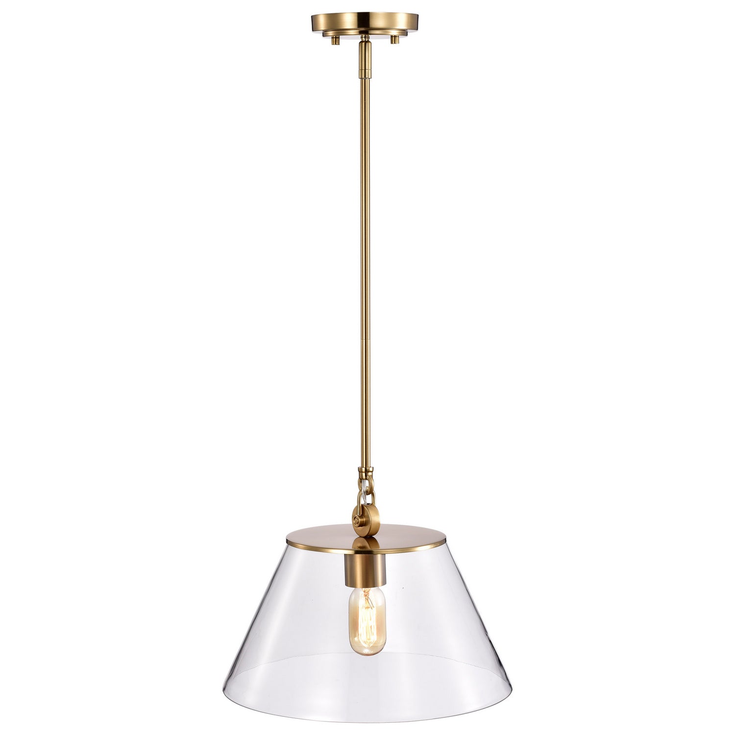 Nuvo Lighting - 60-7413 - One Light Pendant - Dover - Vintage Brass