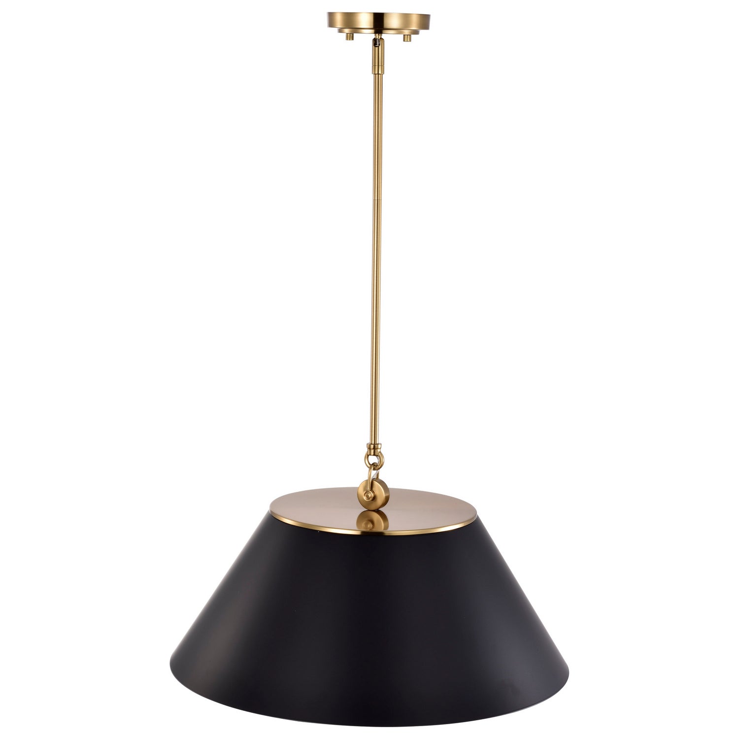 Nuvo Lighting - 60-7414 - Three Light Pendant - Dover - Black / Vintage Brass