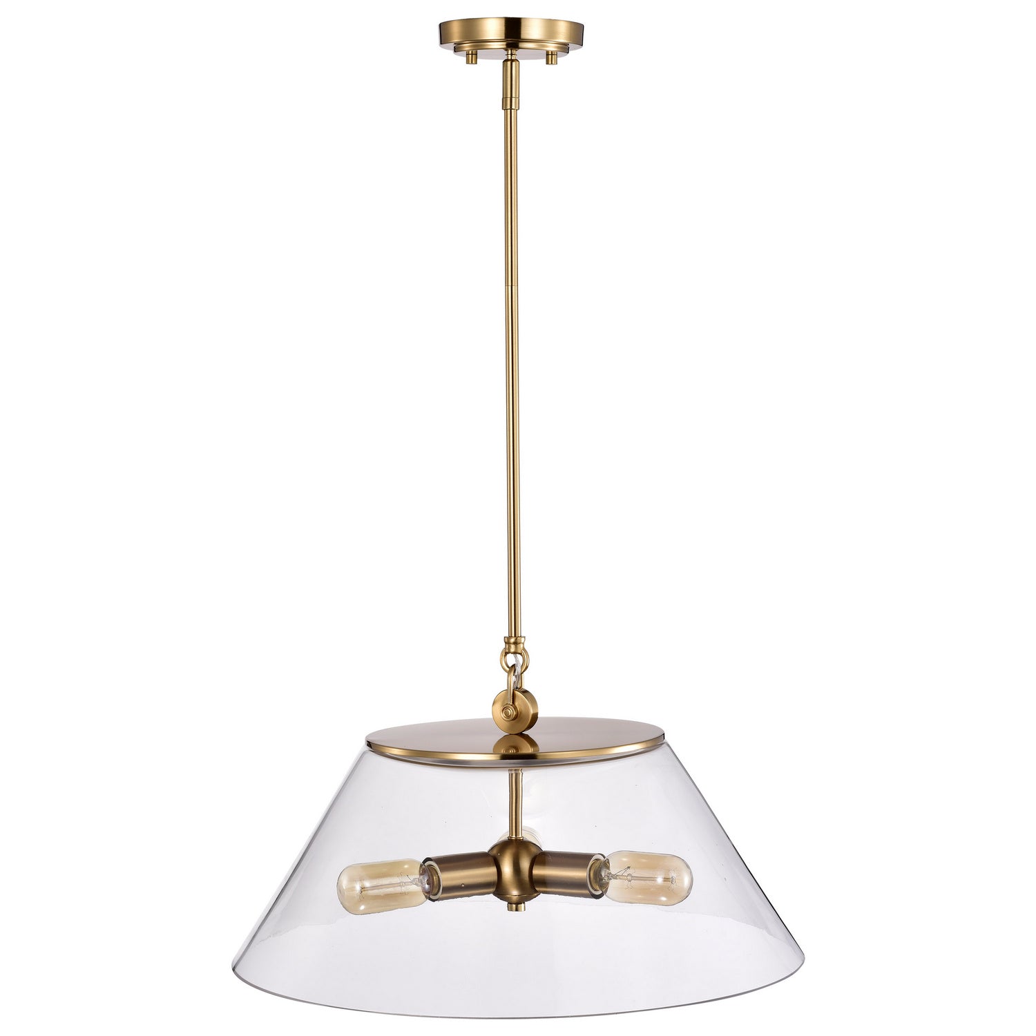 Nuvo Lighting - 60-7416 - Three Light Pendant - Dover - Vintage Brass