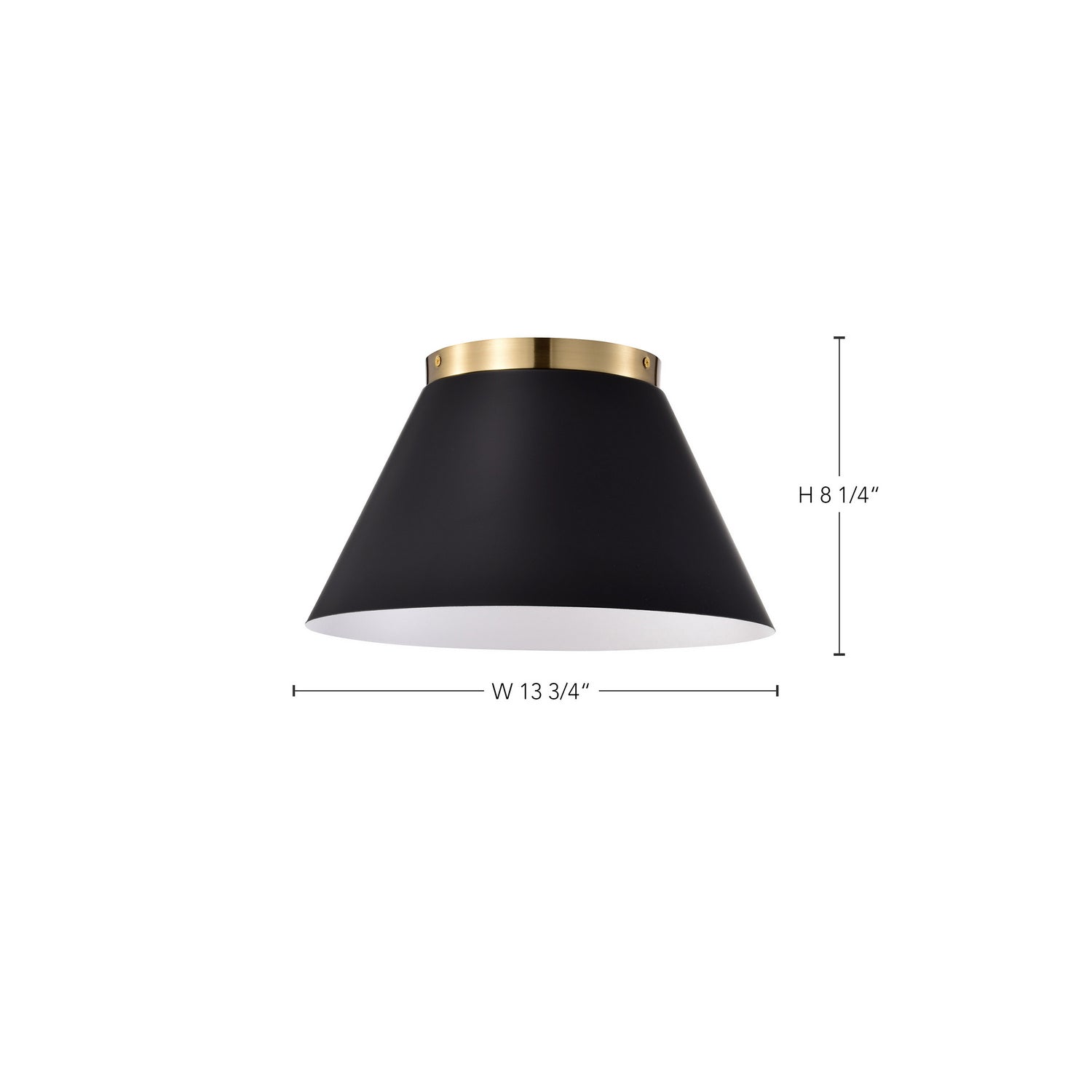 Nuvo Lighting - 60-7417 - Three Light Flush Mount - Dover - Black / Vintage Brass