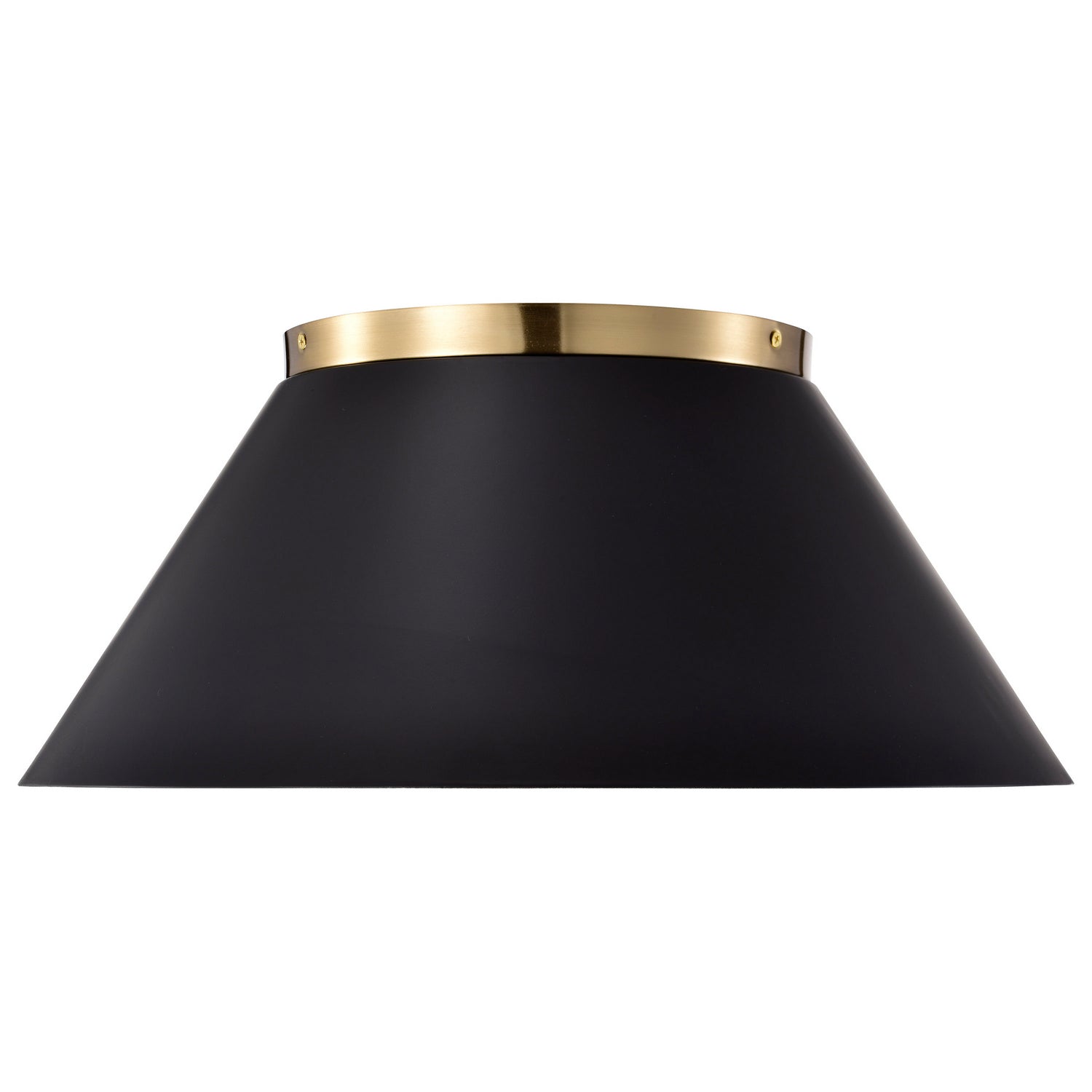 Nuvo Lighting - 60-7420 - Three Light Flush Mount - Dover - Black / Vintage Brass