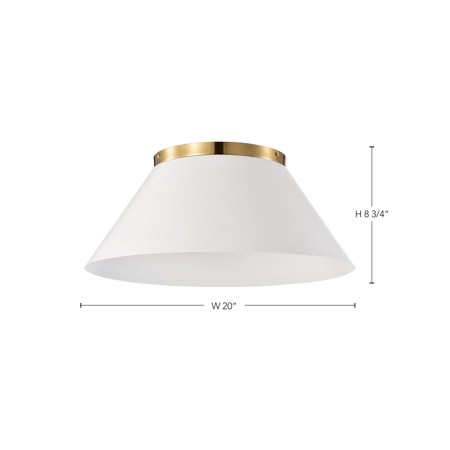 Nuvo Lighting - 60-7421 - Three Light Flush Mount - Dover - White / Vintage Brass