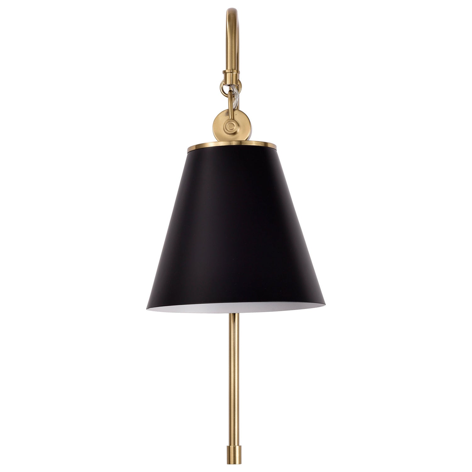 Nuvo Lighting - 60-7445 - One Light Wall Sconce - Dover - Black / Vintage Brass