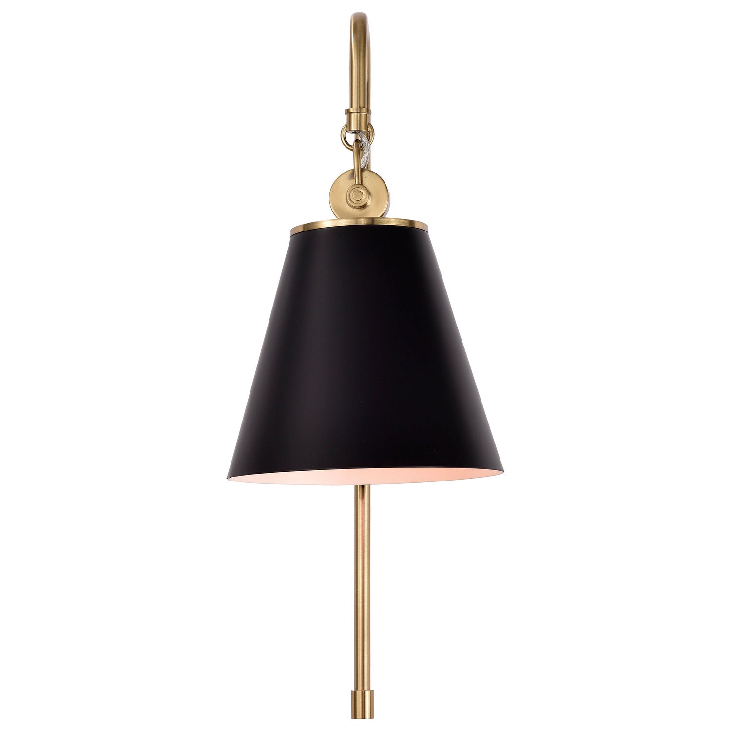 Nuvo Lighting - 60-7445 - One Light Wall Sconce - Dover - Black / Vintage Brass