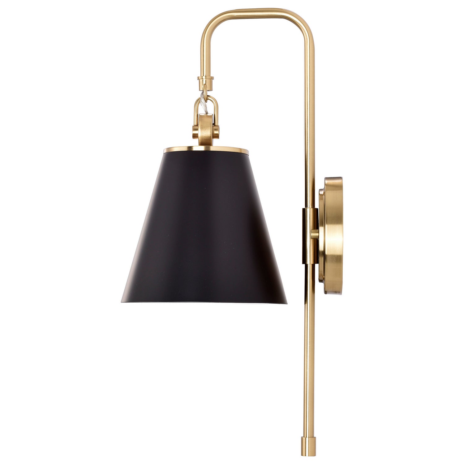 Nuvo Lighting - 60-7445 - One Light Wall Sconce - Dover - Black / Vintage Brass