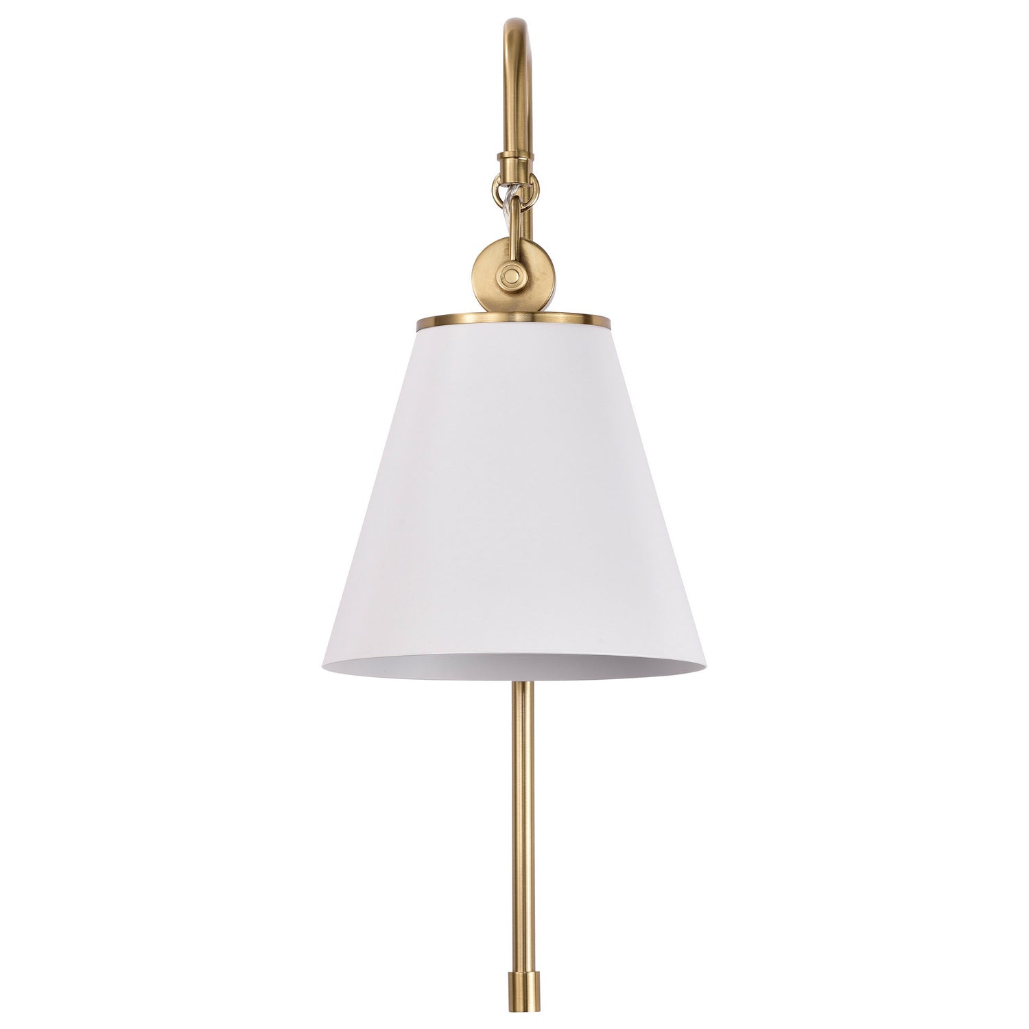 Nuvo Lighting - 60-7446 - One Light Wall Sconce - Dover - White / Vintage Brass