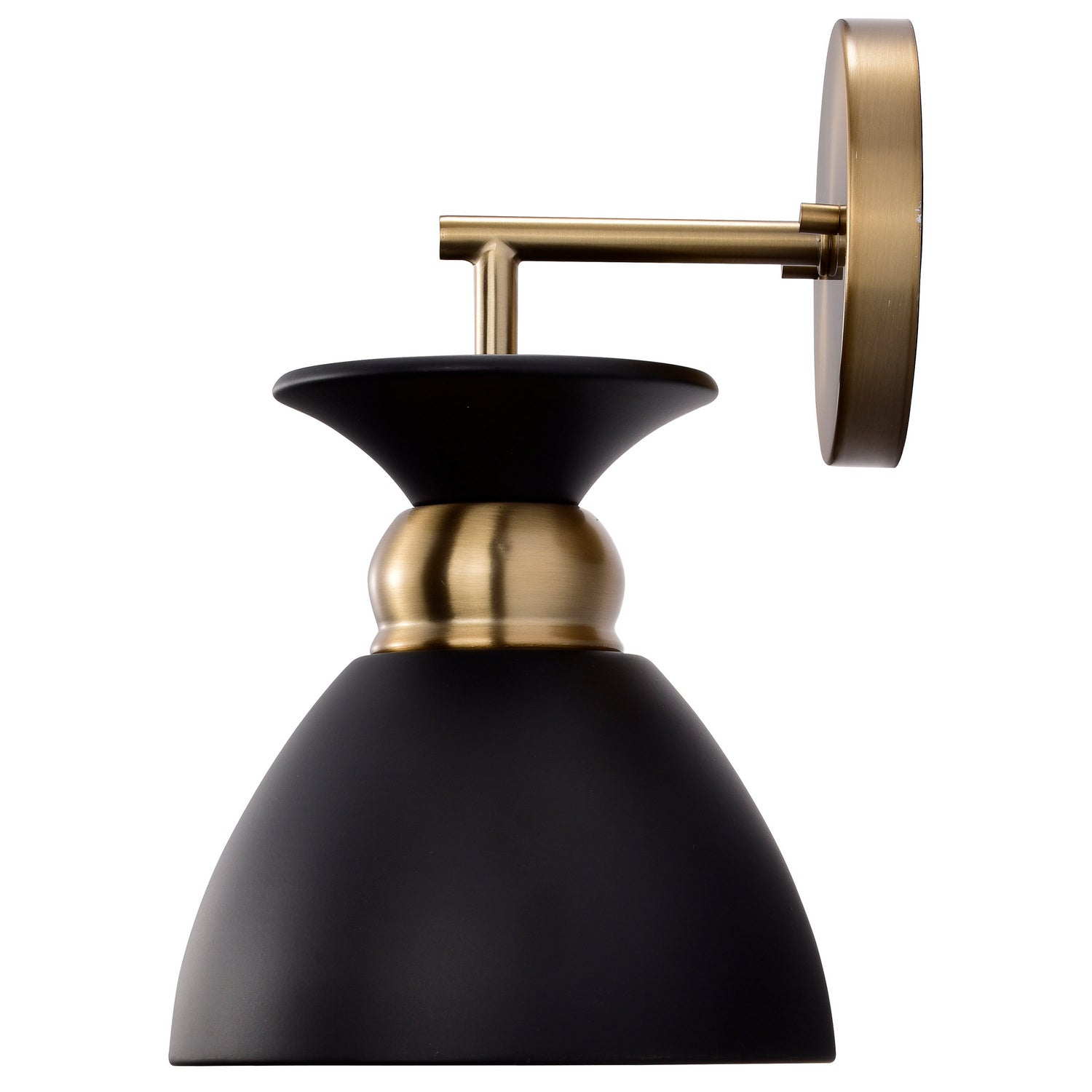 Nuvo Lighting - 60-7458 - One Light Wall Sconce - Perkins - Matte Black / Burnished Brass