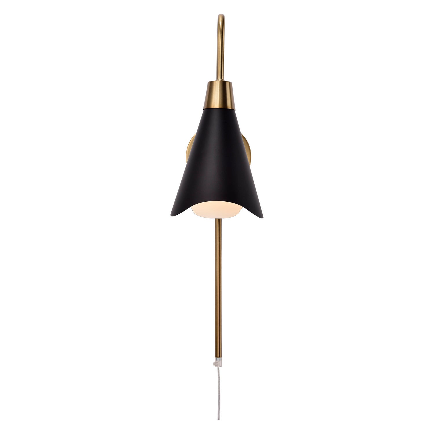 Nuvo Lighting - 60-7467 - One Light Wall Sconce - Tango - Matte Black / Burnished Brass