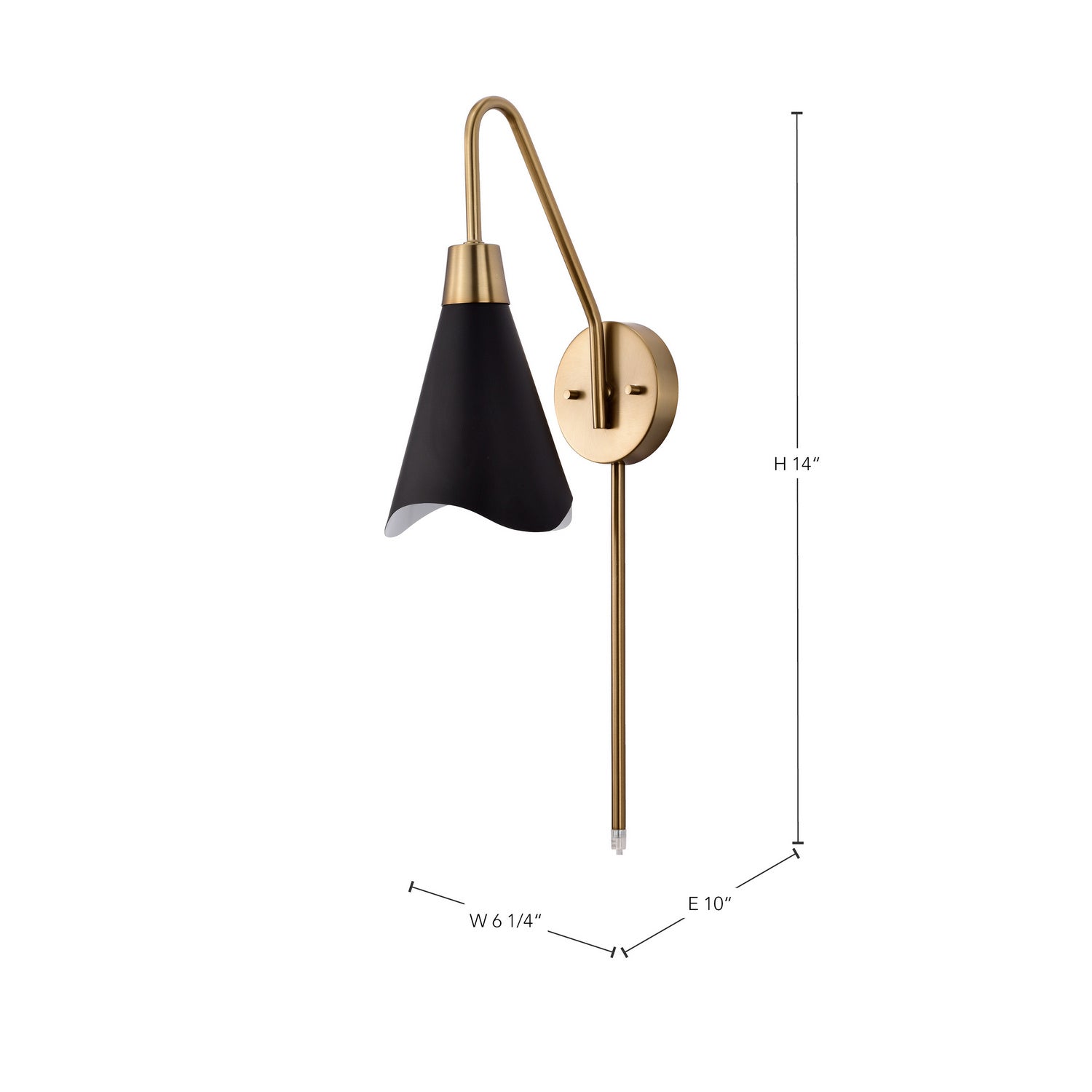 Nuvo Lighting - 60-7467 - One Light Wall Sconce - Tango - Matte Black / Burnished Brass