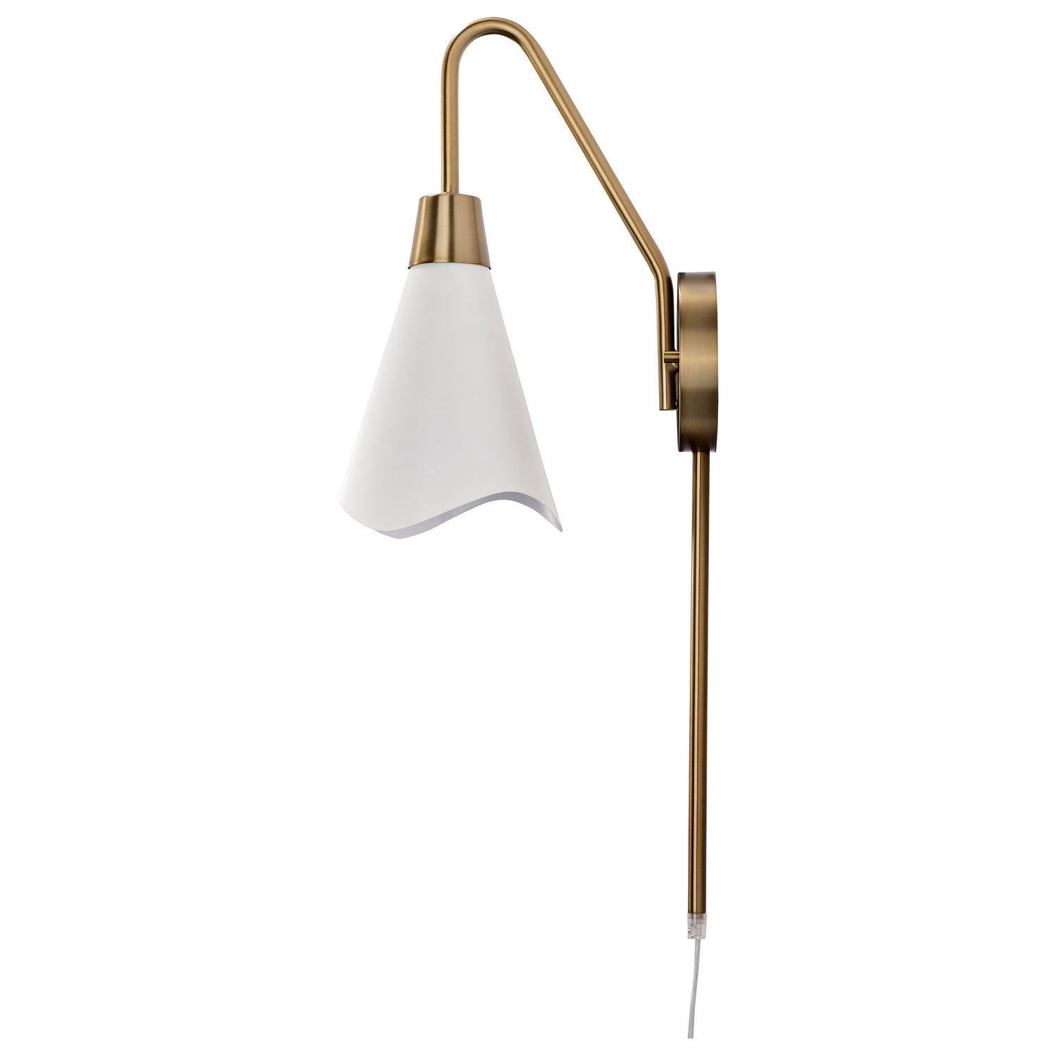 Nuvo Lighting - 60-7468 - One Light Wall Sconce - Tango - Matte White / Burnished Brass