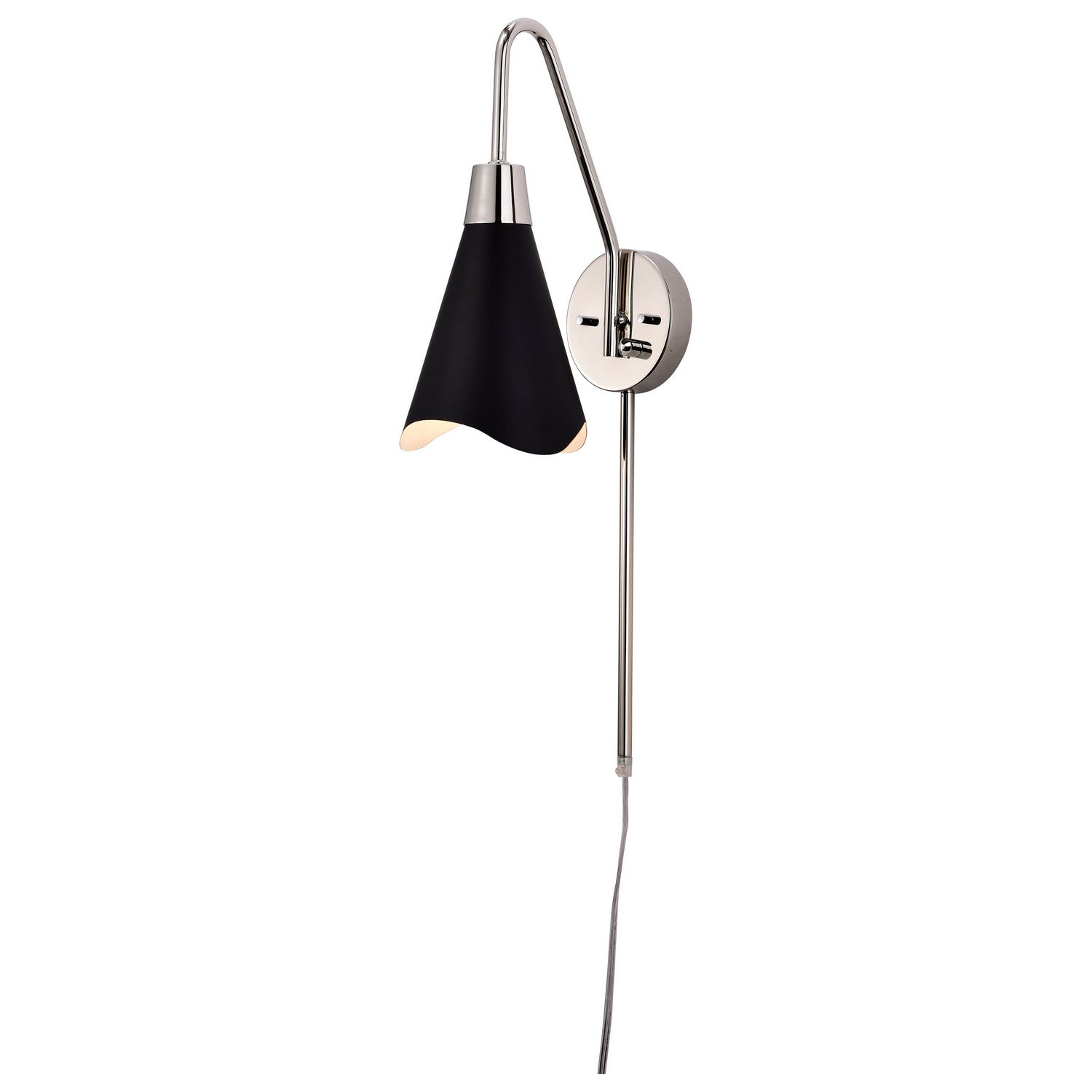 Nuvo Lighting - 60-7469 - One Light Wall Sconce - Tango - Matte Black / Polished Nickel