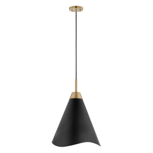 Nuvo Lighting - 60-7470 - One Light Pendant - Tango - Matte Black / Burnished Brass