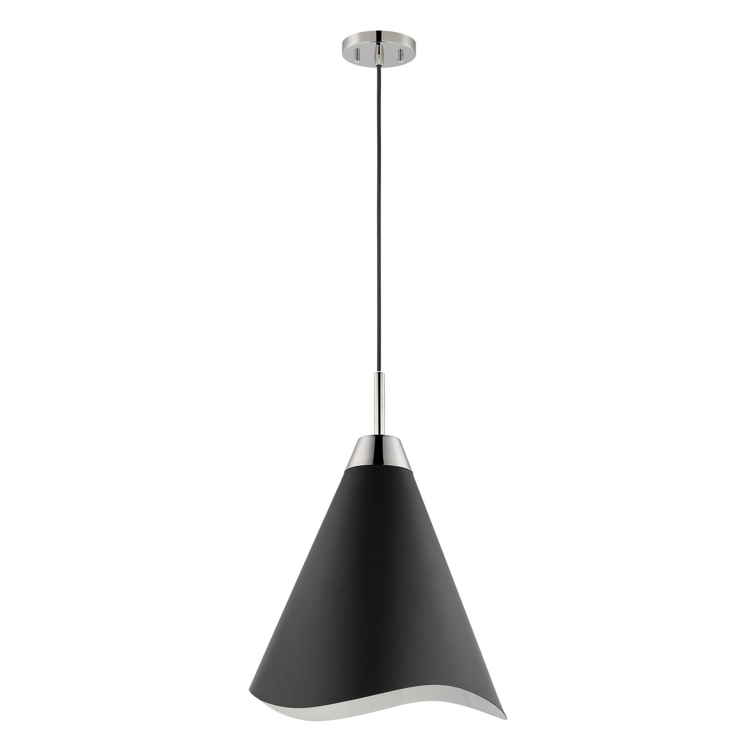 Nuvo Lighting - 60-7472 - One Light Pendant - Tango - Matte Black / Polished Nickel