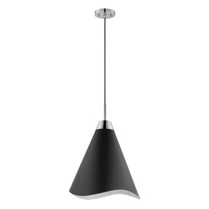 Nuvo Lighting - 60-7472 - One Light Pendant - Tango - Matte Black / Polished Nickel
