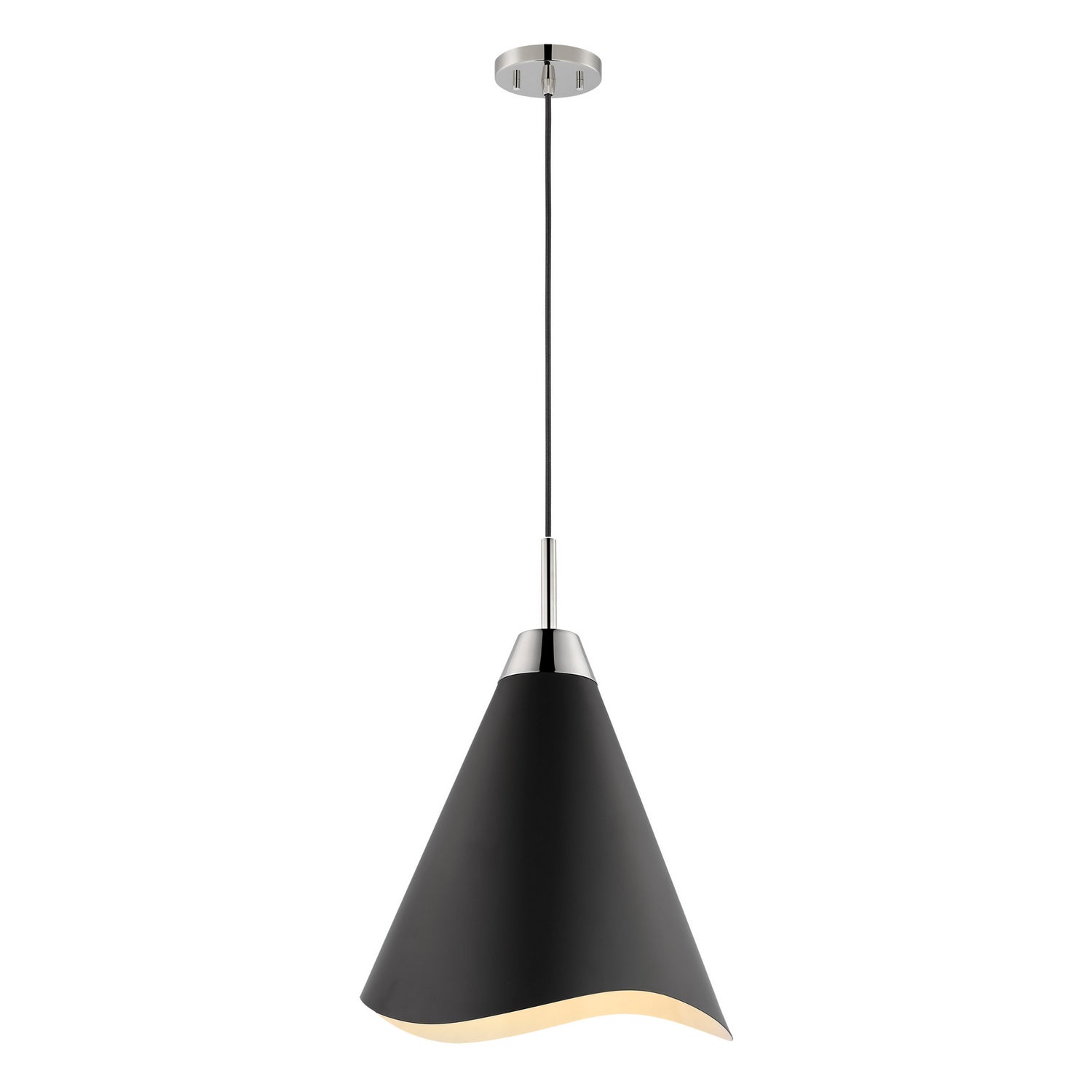 Nuvo Lighting - 60-7472 - One Light Pendant - Tango - Matte Black / Polished Nickel
