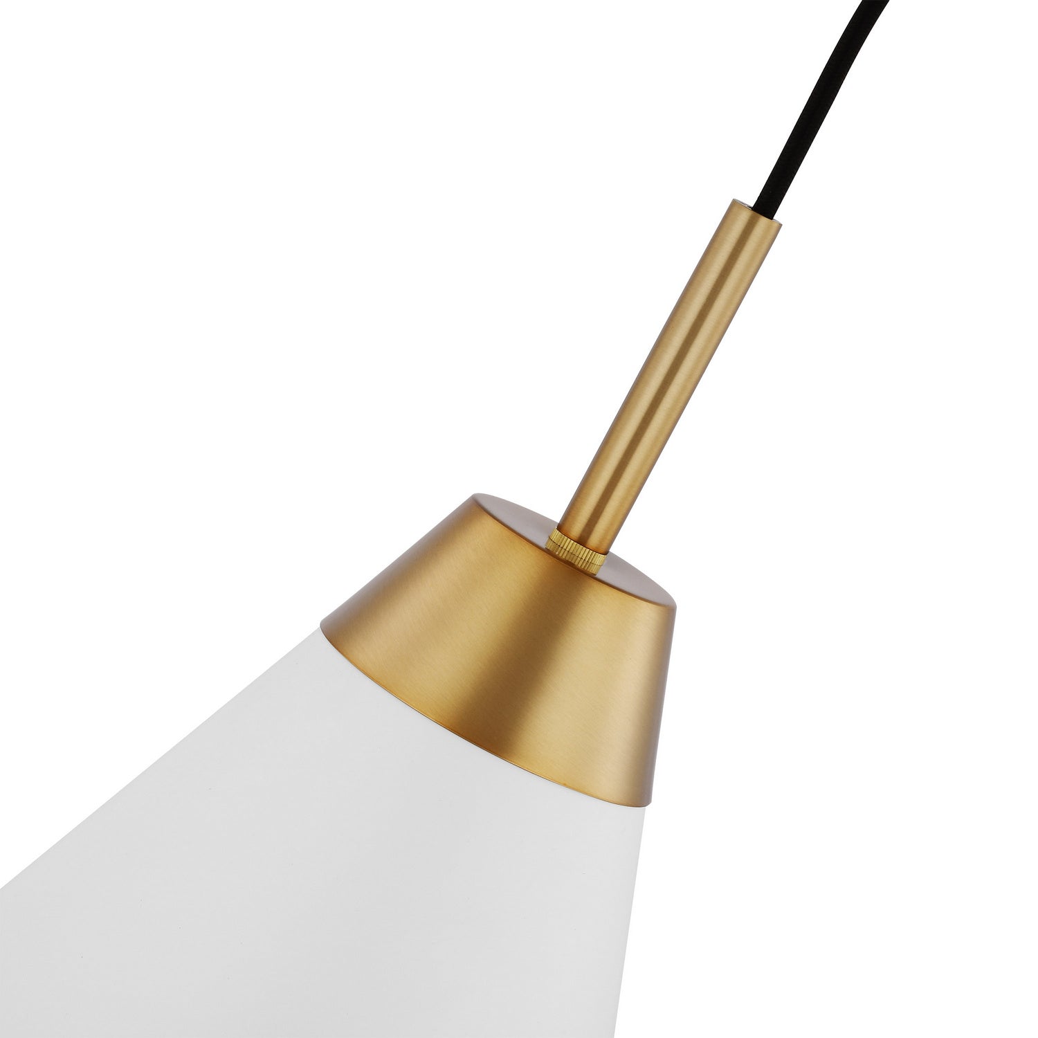 Nuvo Lighting - 60-7474 - One Light Pendant - Tango - Matte White / Burnished Brass