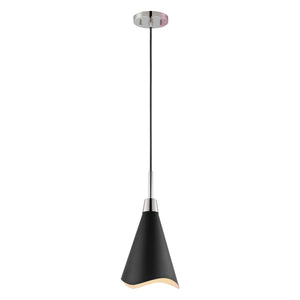 Nuvo Lighting - 60-7478 - One Light Pendant - Tango - Matte Black / Polished Nickel